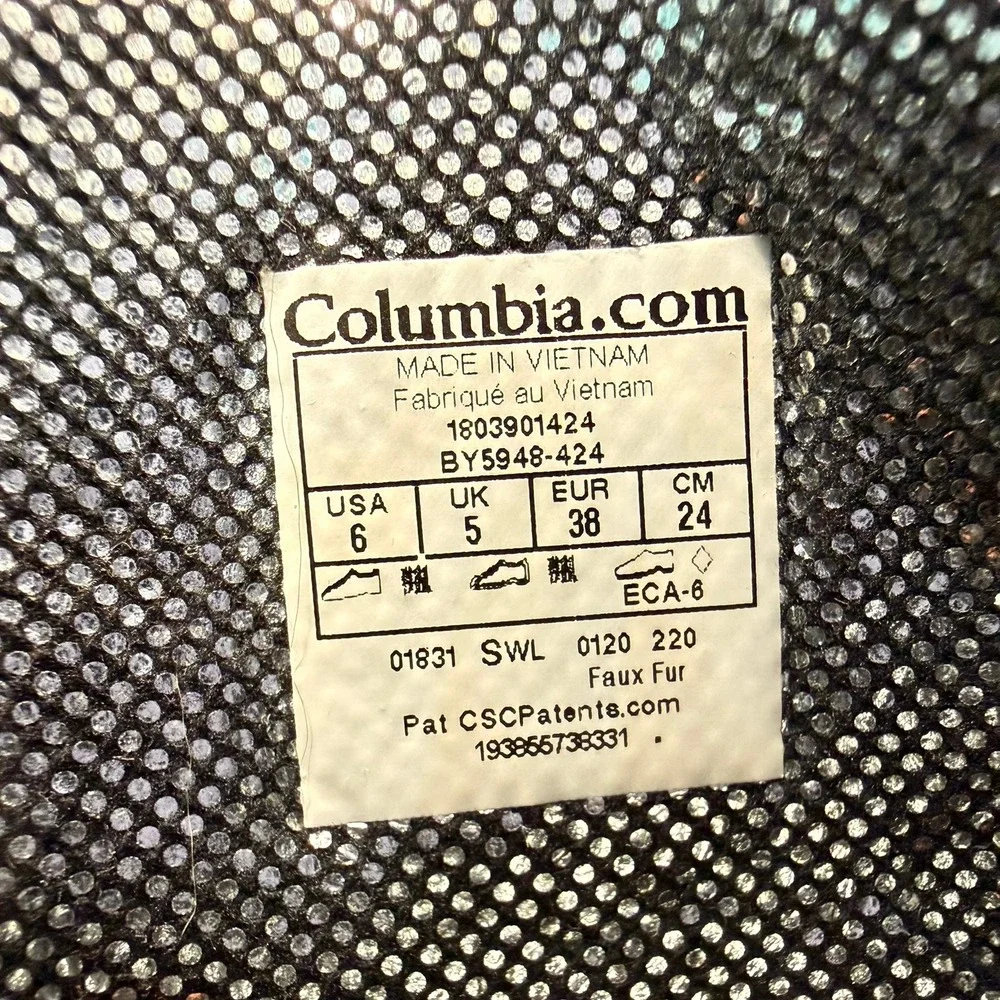 Columbia Minx Mid II Omni-Heat‎ Waterproof Blue Quilted Winter Boots Womens